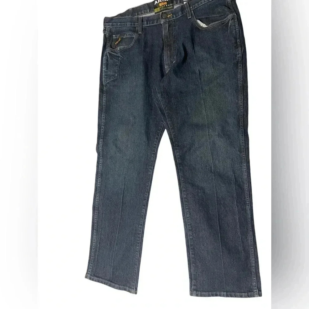 Ariat Men’s Rebar M5 Slim Straight Denim Blue Jeans 40x32 RN#105037